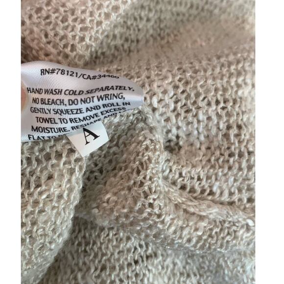 Eileen Fisher beige long sleeves open cardigan size Small - Picture 5 of 12